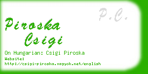 piroska csigi business card